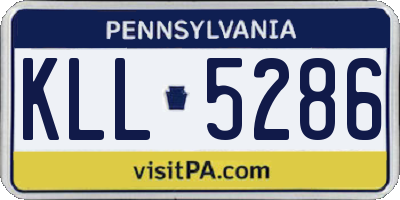 PA license plate KLL5286