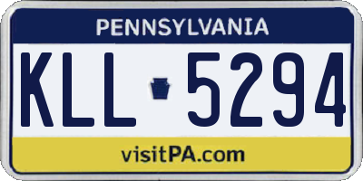 PA license plate KLL5294
