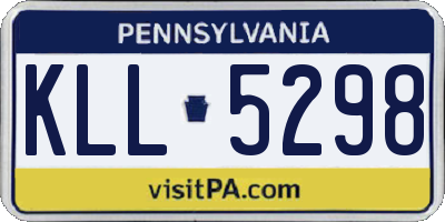 PA license plate KLL5298