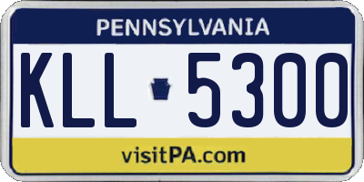 PA license plate KLL5300