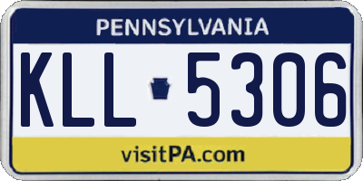PA license plate KLL5306