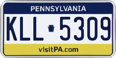 PA license plate KLL5309