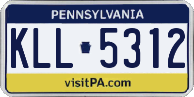 PA license plate KLL5312