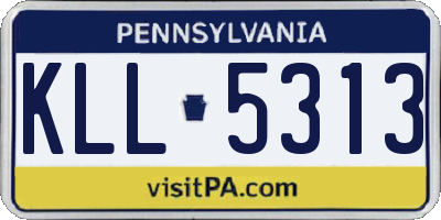 PA license plate KLL5313