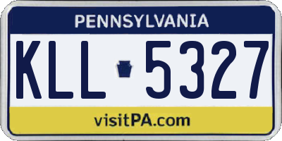 PA license plate KLL5327