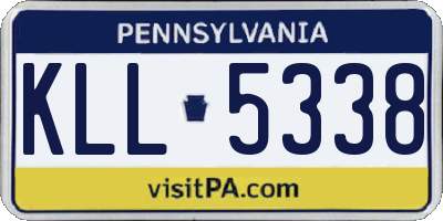 PA license plate KLL5338