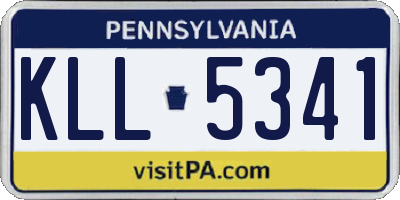 PA license plate KLL5341