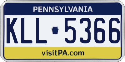 PA license plate KLL5366