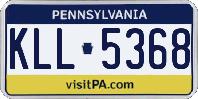 PA license plate KLL5368