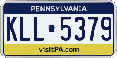PA license plate KLL5379
