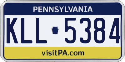 PA license plate KLL5384