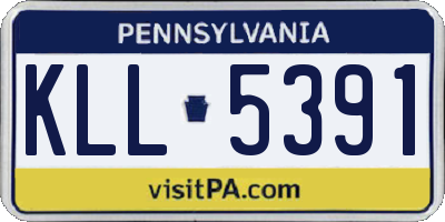 PA license plate KLL5391