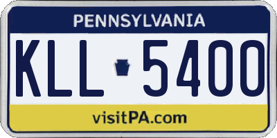 PA license plate KLL5400