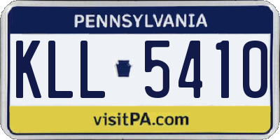 PA license plate KLL5410