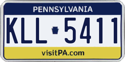 PA license plate KLL5411