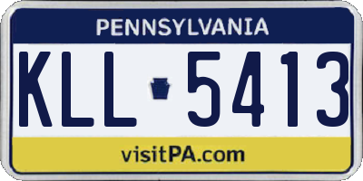 PA license plate KLL5413