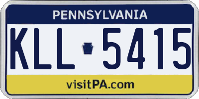 PA license plate KLL5415