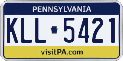 PA license plate KLL5421