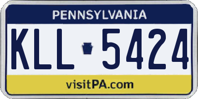 PA license plate KLL5424