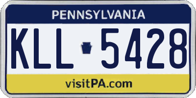 PA license plate KLL5428