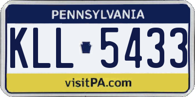 PA license plate KLL5433