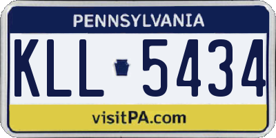 PA license plate KLL5434