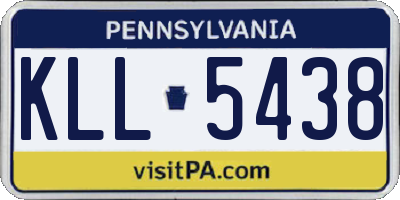 PA license plate KLL5438
