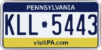 PA license plate KLL5443