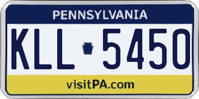 PA license plate KLL5450