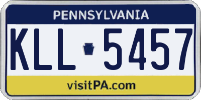 PA license plate KLL5457