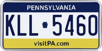 PA license plate KLL5460