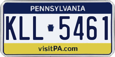 PA license plate KLL5461