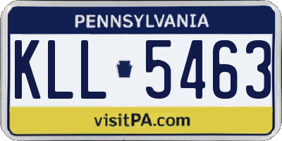 PA license plate KLL5463