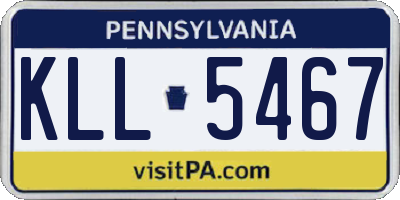 PA license plate KLL5467