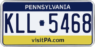 PA license plate KLL5468