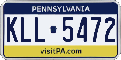 PA license plate KLL5472