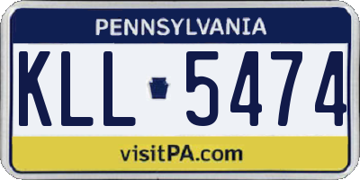 PA license plate KLL5474