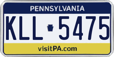 PA license plate KLL5475