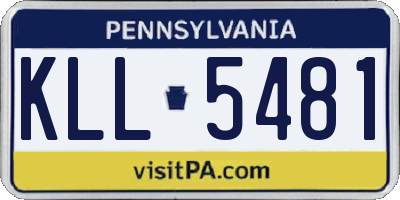 PA license plate KLL5481