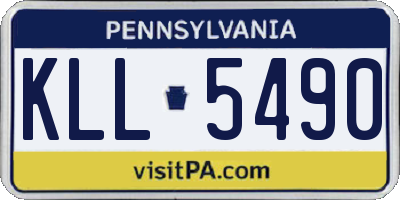 PA license plate KLL5490