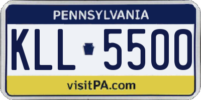 PA license plate KLL5500