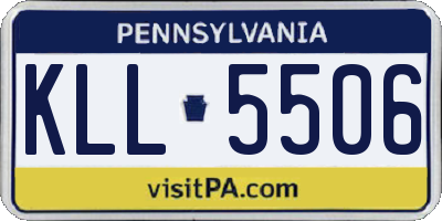 PA license plate KLL5506