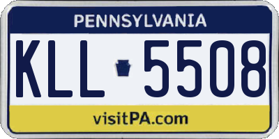 PA license plate KLL5508