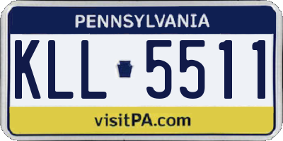 PA license plate KLL5511
