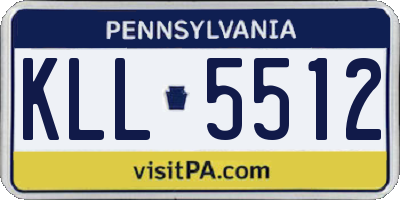 PA license plate KLL5512