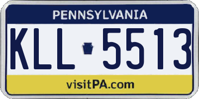 PA license plate KLL5513