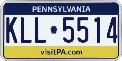 PA license plate KLL5514
