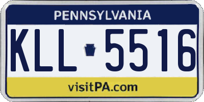 PA license plate KLL5516