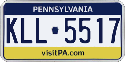 PA license plate KLL5517