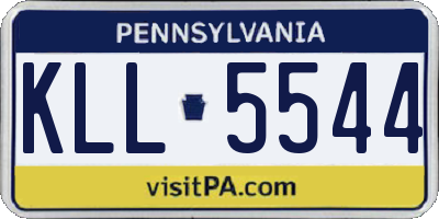 PA license plate KLL5544
